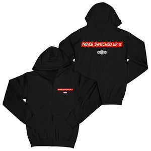 Never Switched Up "Black" Zip Up Hoodie