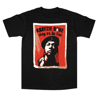 Clearance Thug on Da Line Tee Black