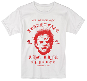 Leathaface "White" Tee CLEARANCE