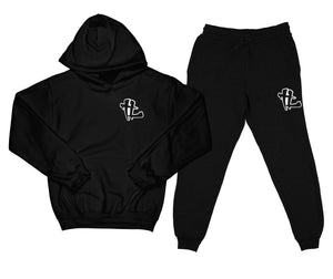 TL Chenille "Black" Sweatsuit Top and Bottom