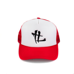 TL Logo "Black Logo" Red Trucker Hat