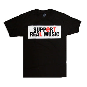 TL"Support Real Music" Tee Black