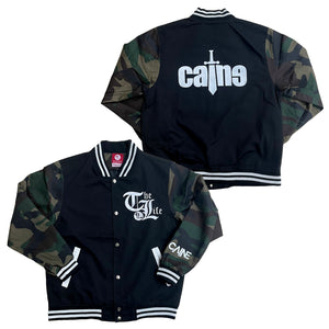 Caine Letterman "Camo"Black" Jacket