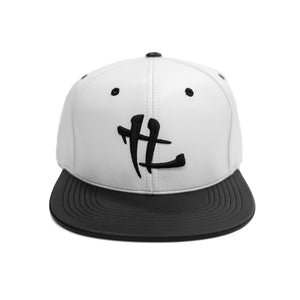 TL Logo "White/Black Leather" Snapback
