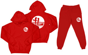 TL Striped Logo "Red" Sweatsuit Top and Bottom