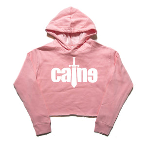 Caine Sword Logo "Pink" Crop Top Hoodie